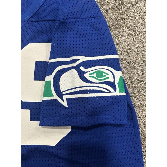 Vintage 90s Seattle Seahawks Logo 7 #89 Jersey Large 46-48 Official Licensed - Picture 6 of 7